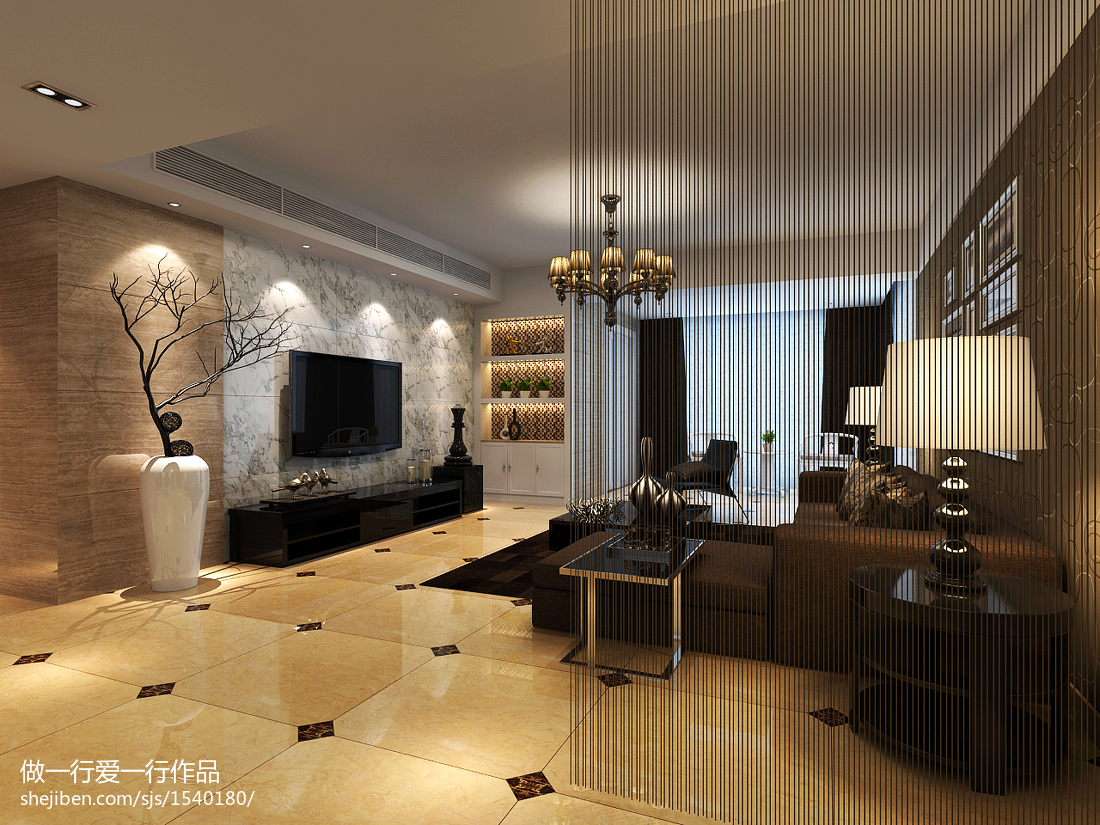 四居室家庭裝修吊頂設(shè)計(jì)圖 &ndash; 設(shè)計(jì)本裝修效果圖