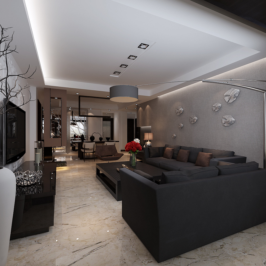 中山華府147㎡三室兩廳極簡主義風(fēng)格裝修效果圖-金舍裝飾|室內(nèi)設(shè)計|空間/建筑|金舍飯飯 - 原創(chuàng)設(shè)計作品 