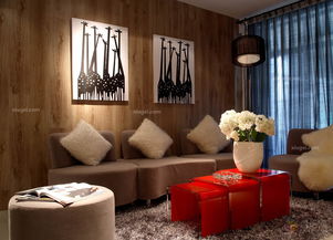 自由揮灑的現代藝術精品,沙發背景墻升華空間質感